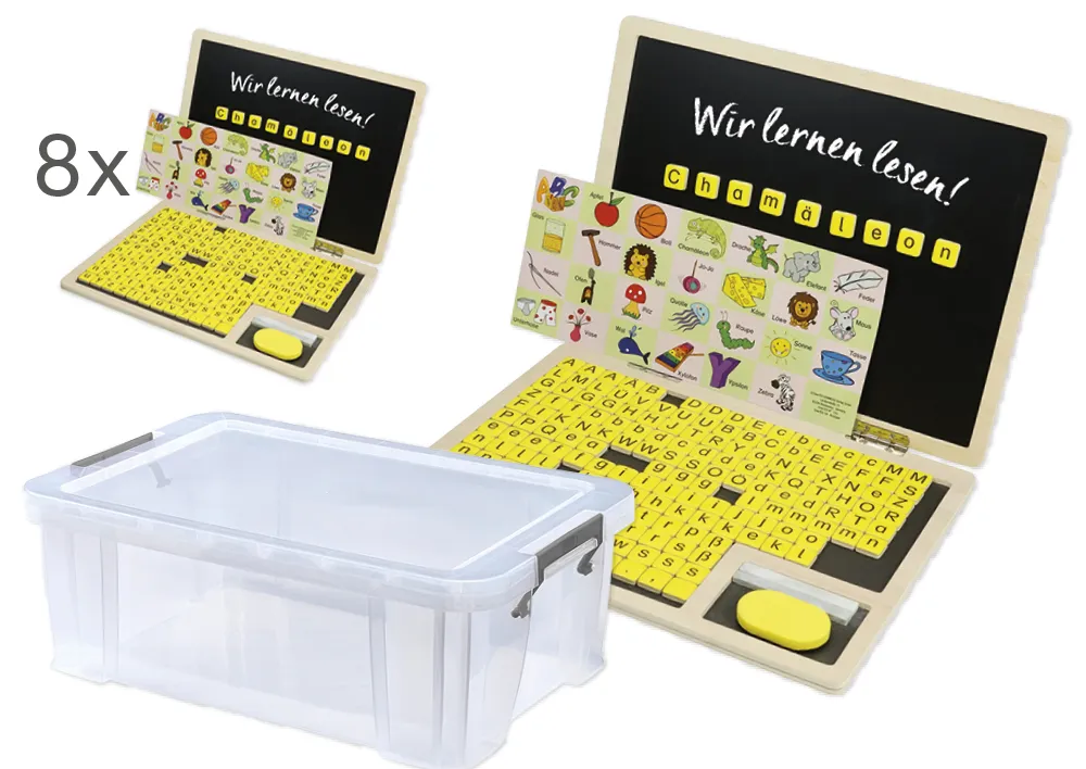 Klassrumsset med läs- och vikbara PC, 8 delar, i kartong