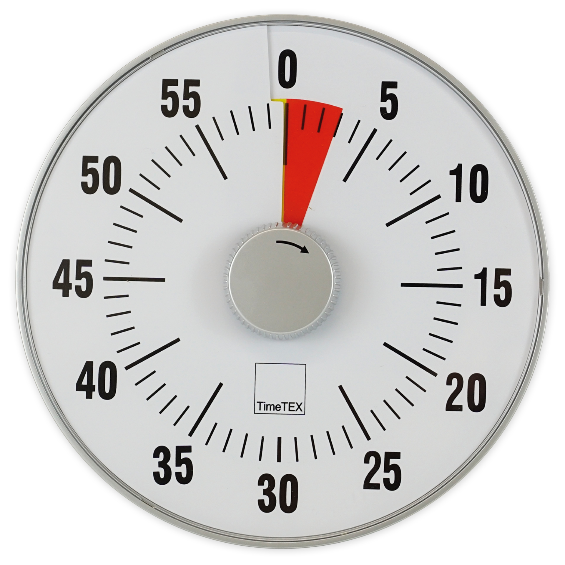 TimeTEX „Silent” timer L, 19 cm ø z tarczą sygnalizacji świetlnej
