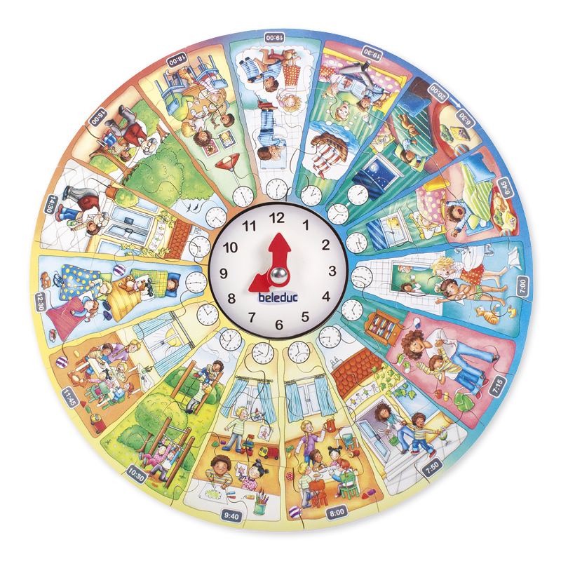 TimeTEX beleduc XXL-Lernpuzzle "Mein Tag", 51-tlg.