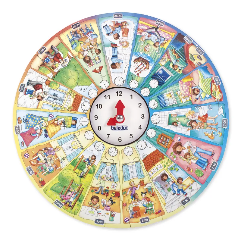 beleduc XXL-Lernpuzzle "Mein Tag", 51-tlg.