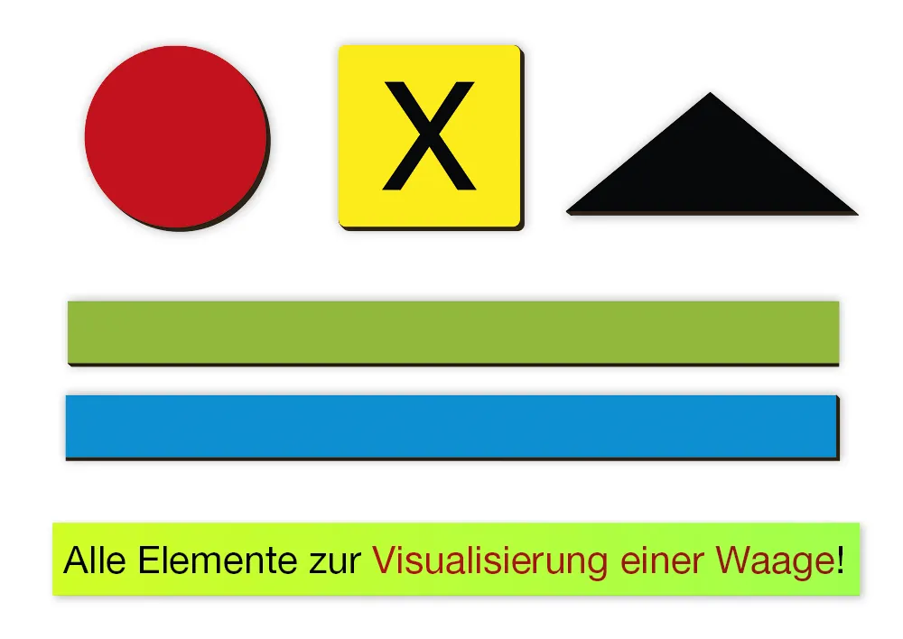 Waage-Modell, magnetisch, 44-tlg., in Box