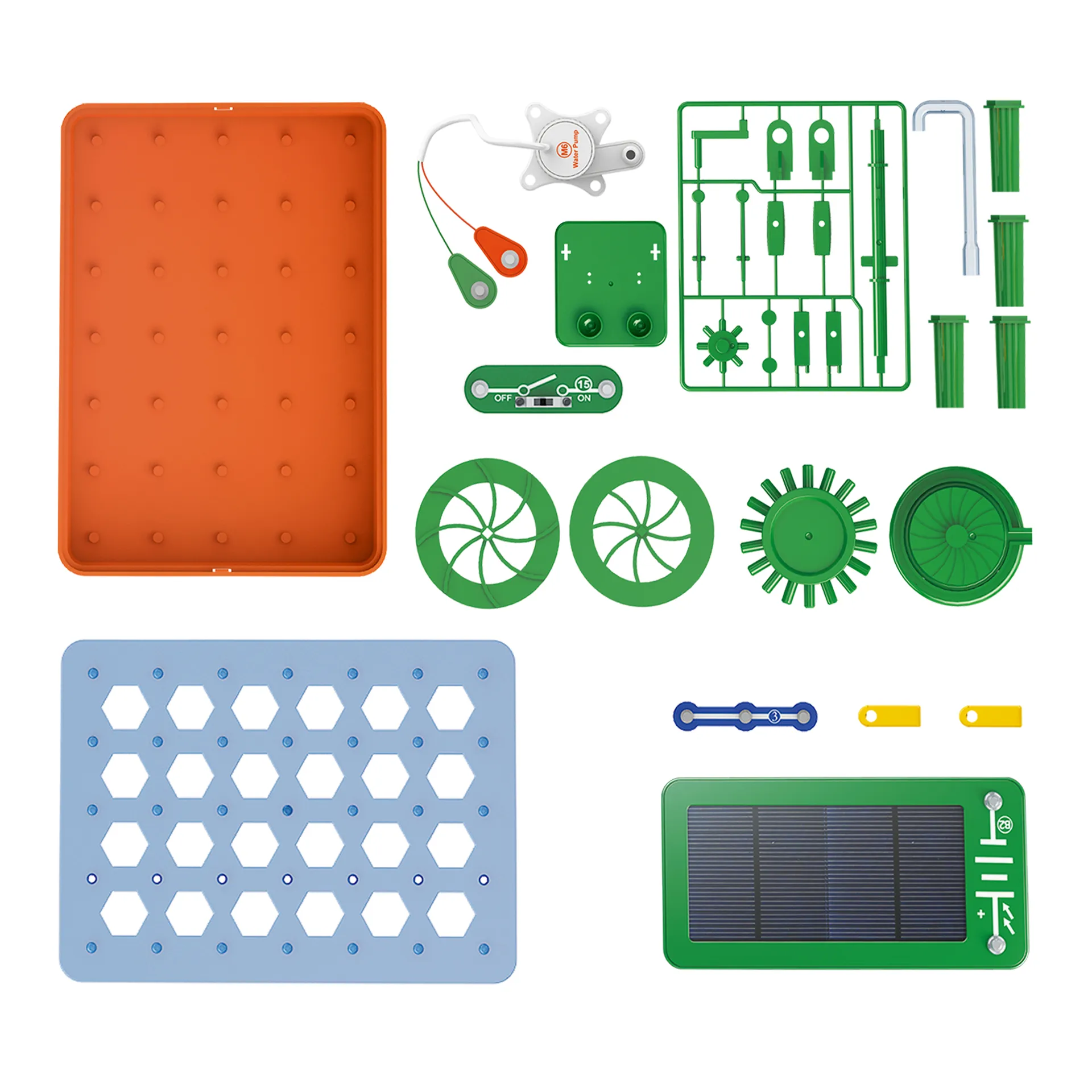 Experimentier-Set "Wassermühle mit Solarpumpe", 15-tlg.