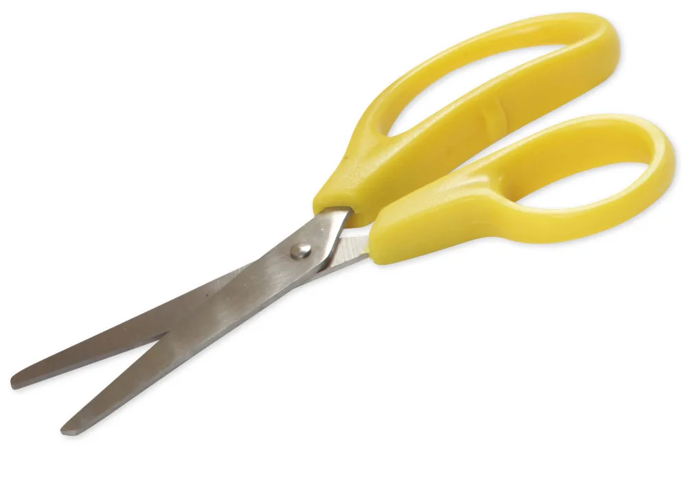 Kinderscheren mit großen Grifflöchern im Holzständer, 13-tlg.