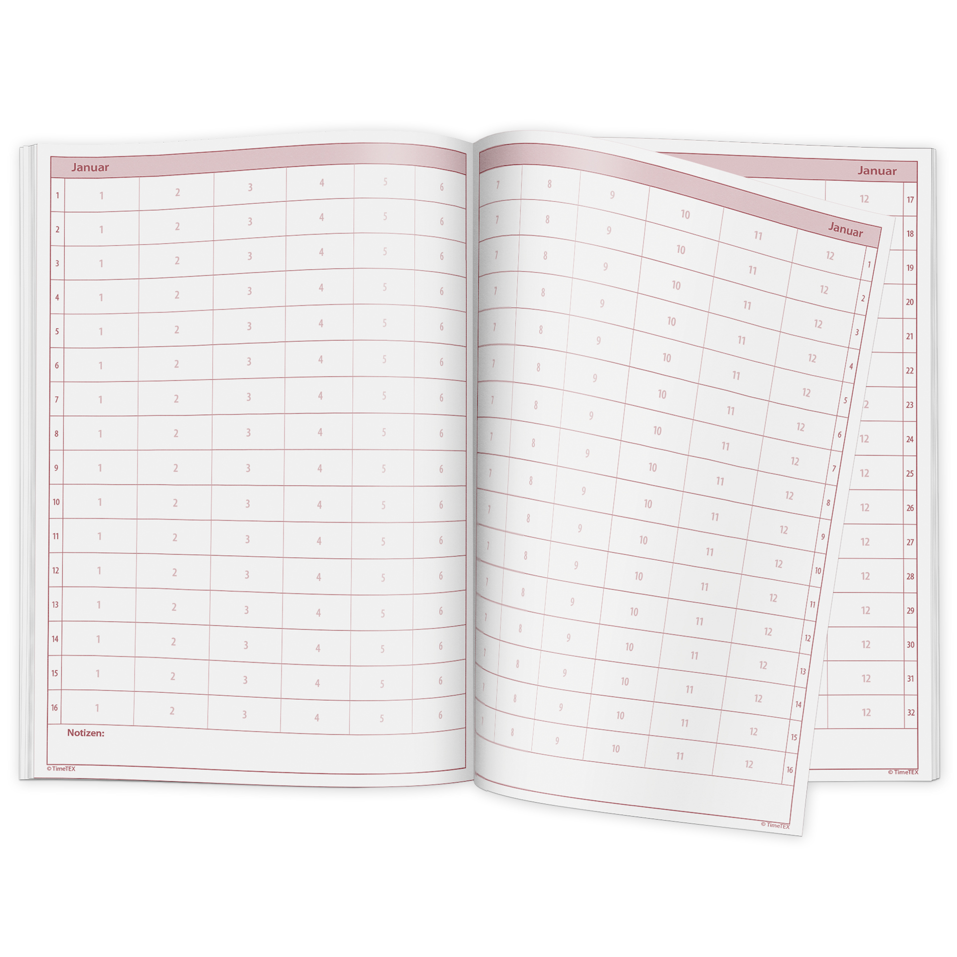 TimeTEX Heft Stoffverteilungs-Plan A4
