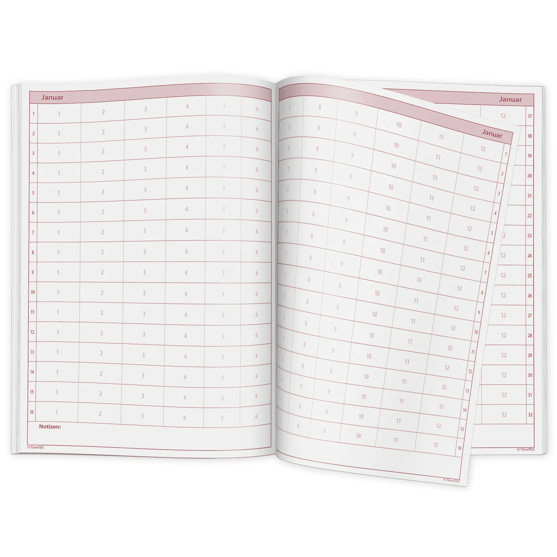 TimeTEX Heft Stoffverteilungs-Plan A4