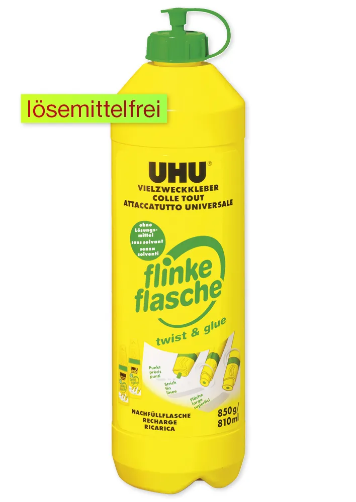 UHU Flinke Flasche Nachfüllflasche, lösemittelfrei, 850 g