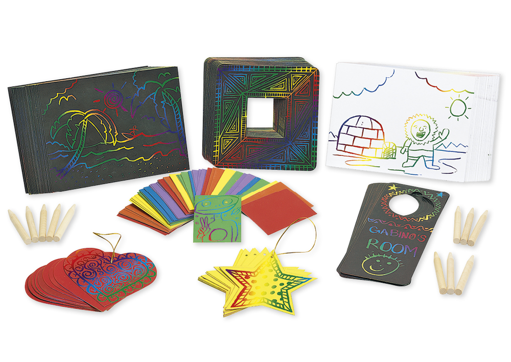 Gruppen-Set Kratzpapier, 166-tlg.