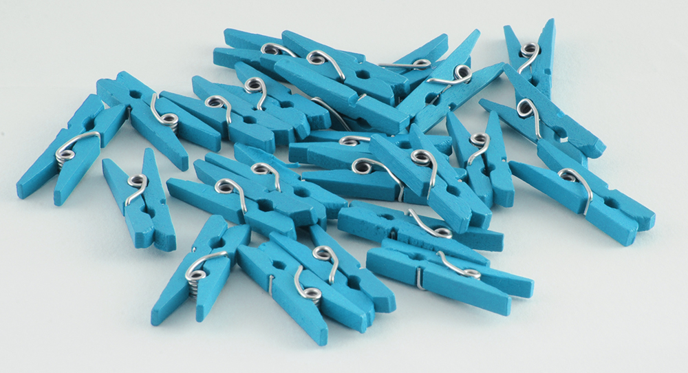 Holz-Klammern 25 mm (für Markierungen), 50 Stück