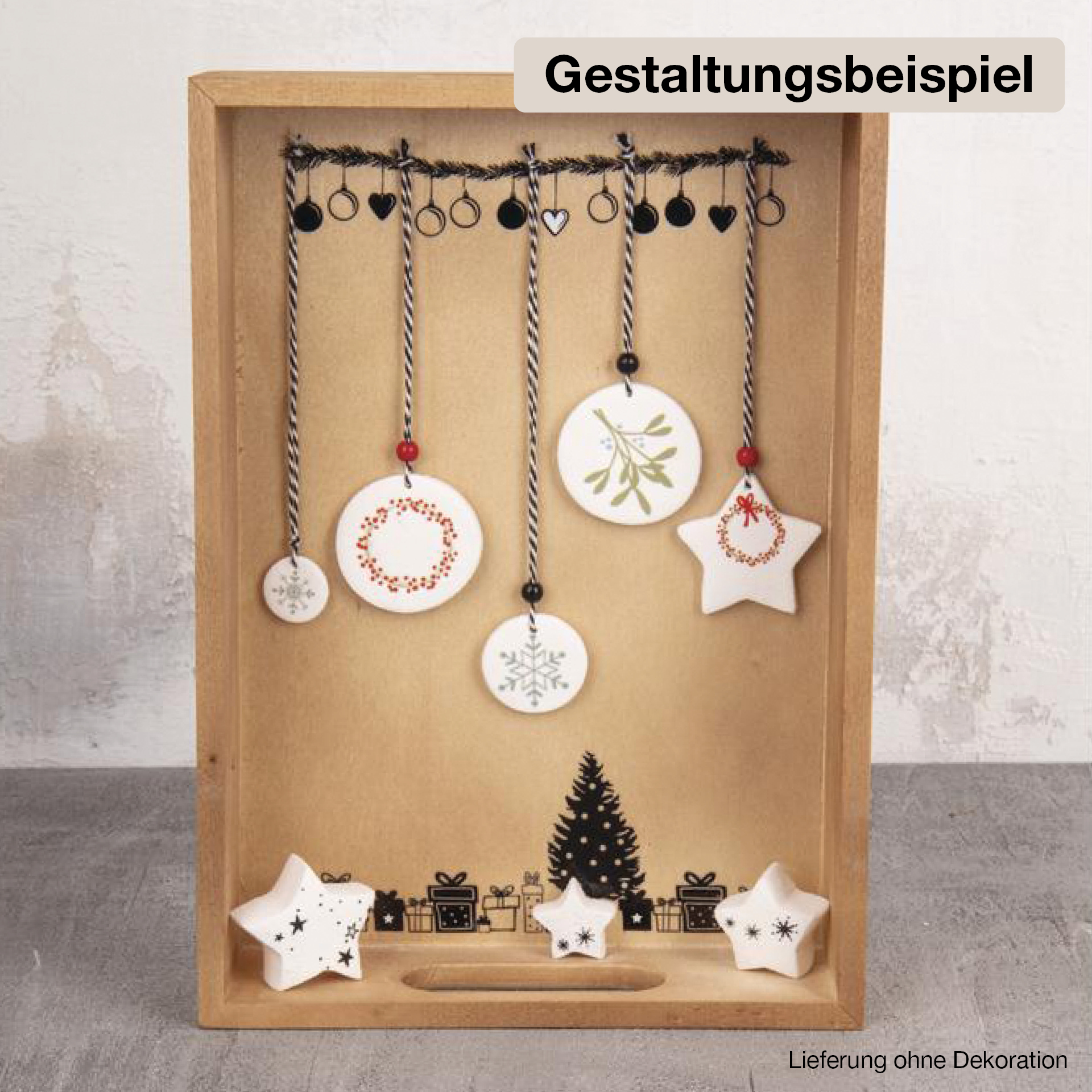 Transfer-Aufkleber "Merry Christmas", mit 3D-Effekt