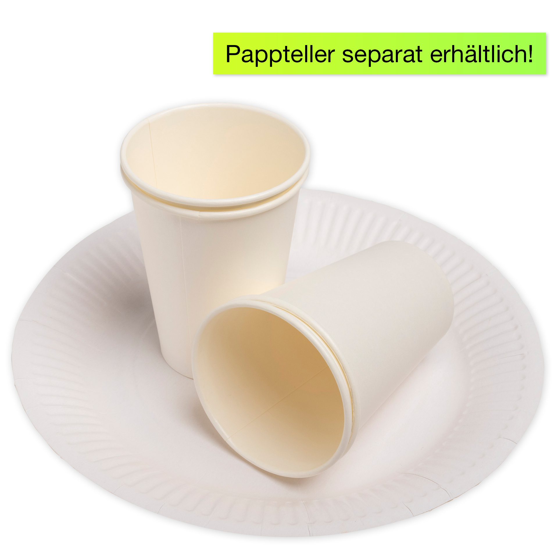 Set Pappbecher weiss, 20 cl, 50 Stück