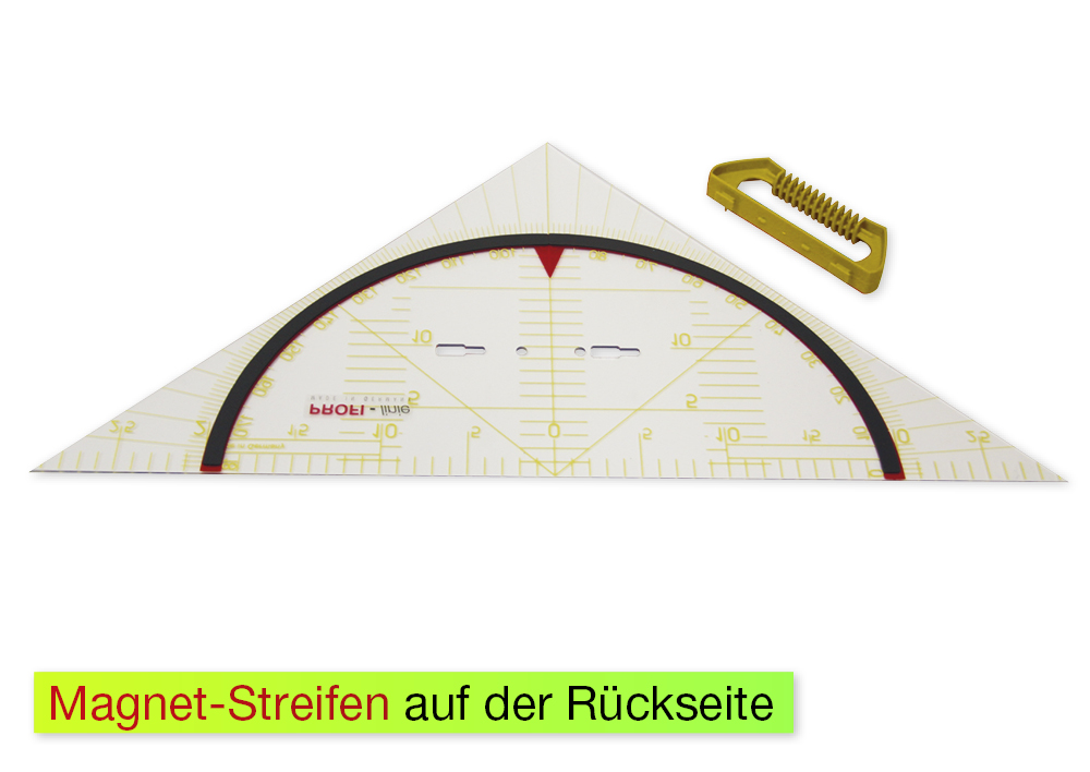 Professionel geometri trekant 60 cm, magnetisk, med håndtag