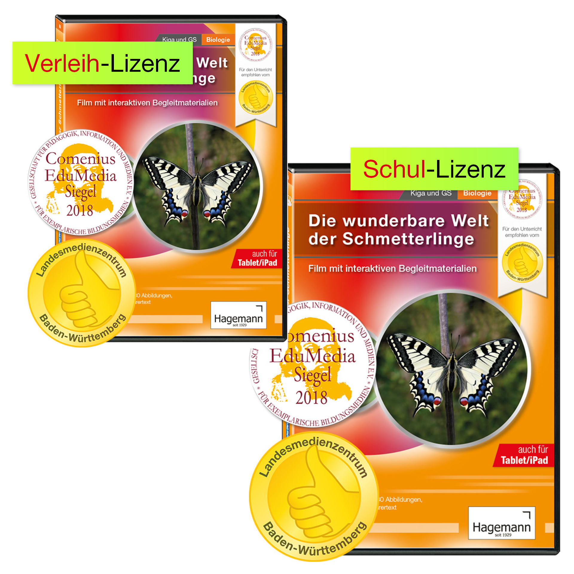 Didaktische DVD "Die wunderbare Welt der Schmetterlinge", tabletfähig