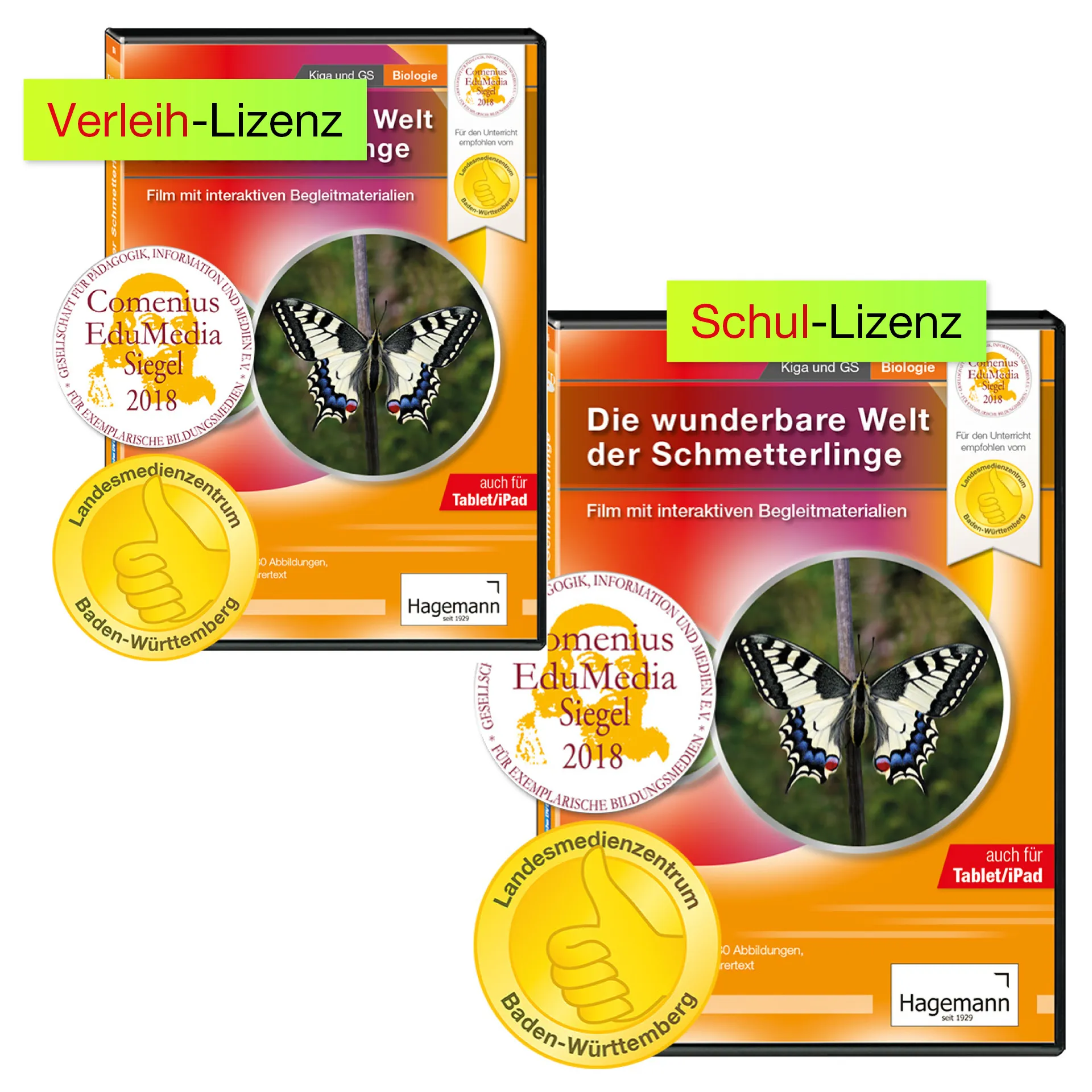 Didaktische DVD "Die wunderbare Welt der Schmetterlinge", tabletfähig