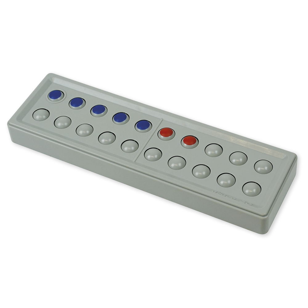Klassensatz ABACO tricolor für 20-er Zahlenraum, rot-blau-grau, 24-tlg., in Box