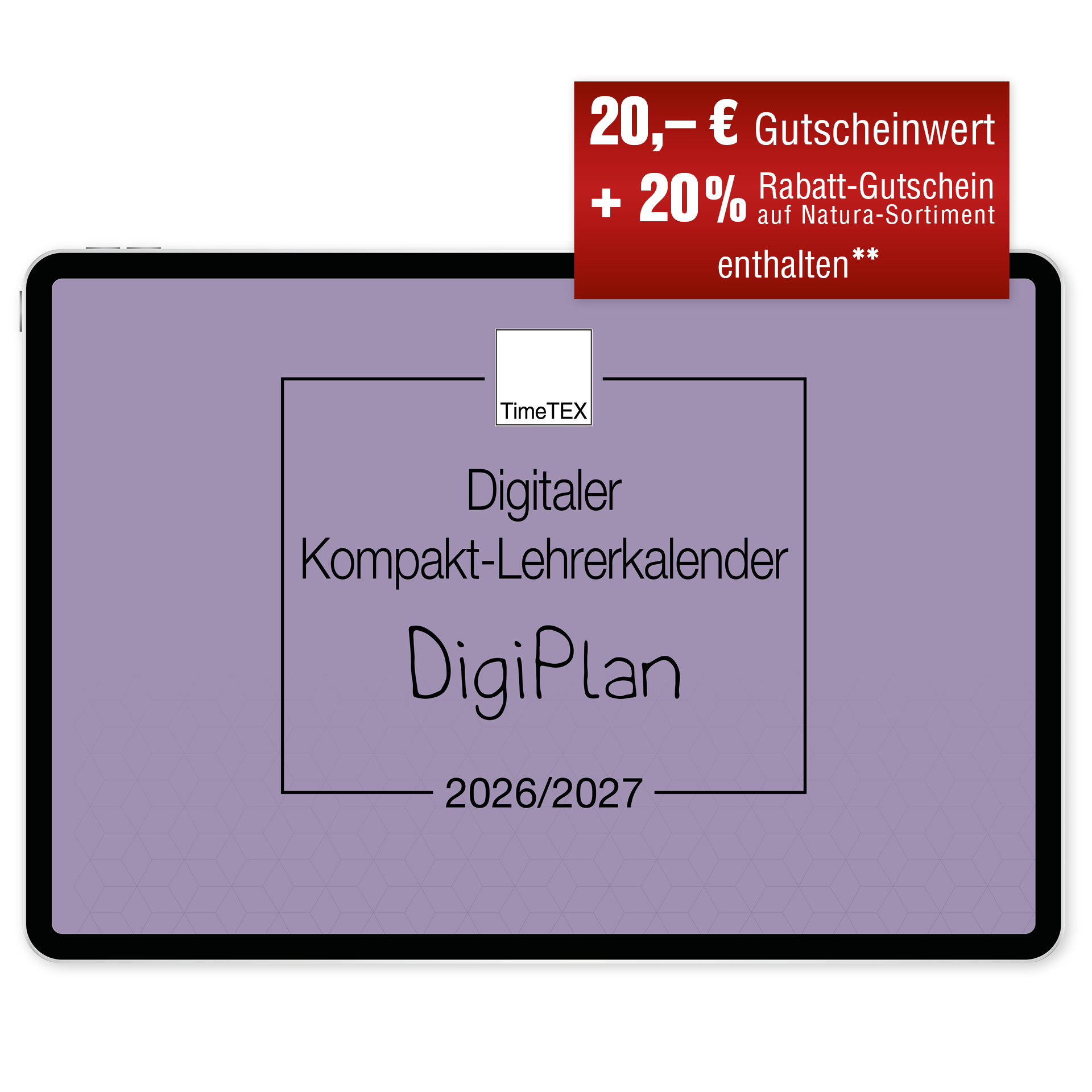 TimeTEX Digitaler Kompakt-Lehrerkalender - Lehrerplaner 25/26 DigiPlan 2026/2027