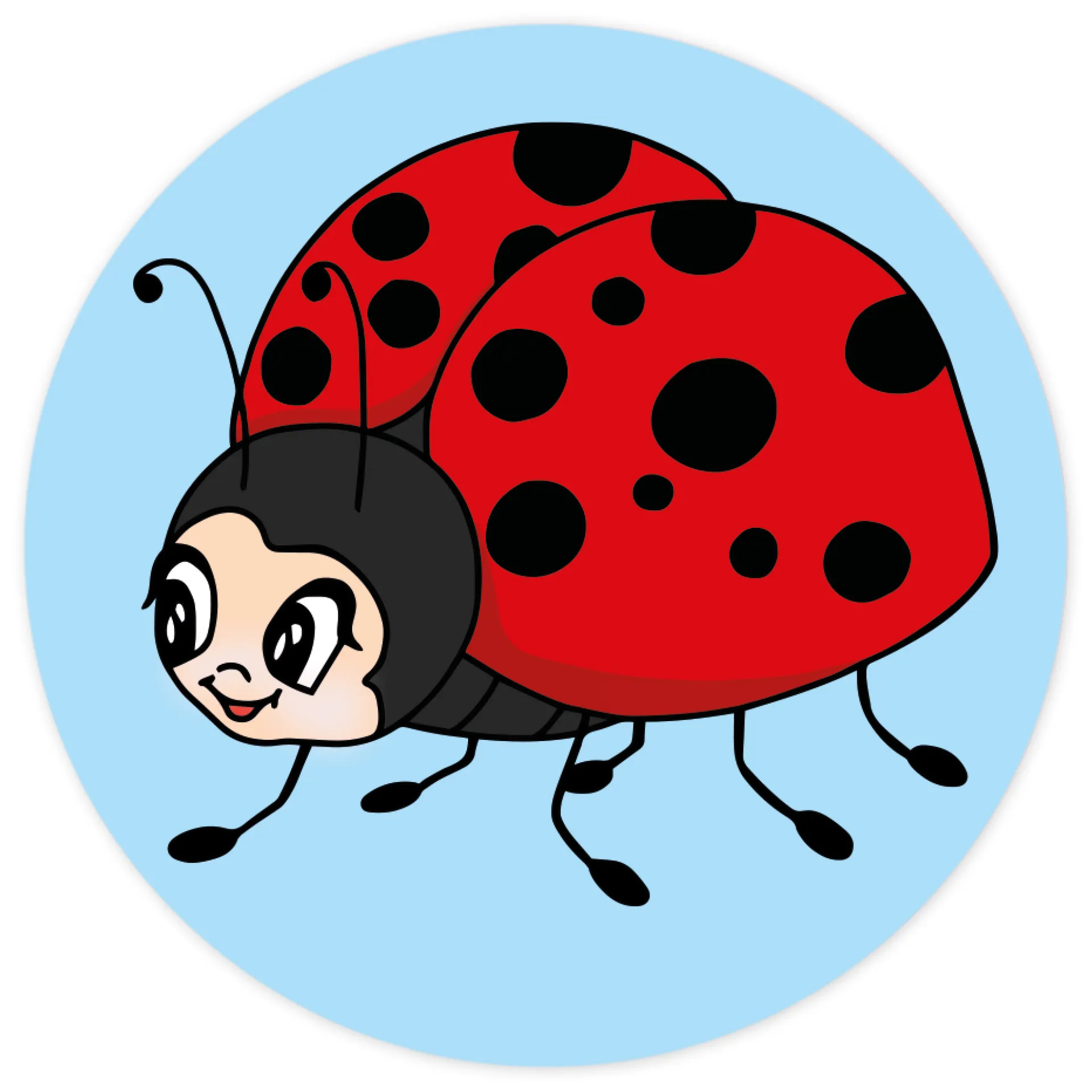 Belobigungs-Aufkleber "Marienkäfer" in Spender-Box, 500 Stück