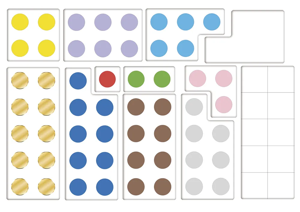 Set med aritmetiska marker "nummerområde upp till 100 & liten 1x1", 110 stycken.