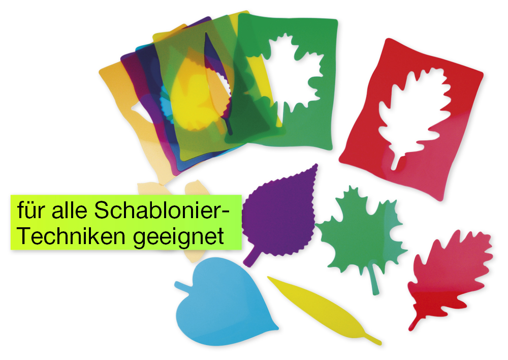 Blätter-Schablonen, 6-tlg.