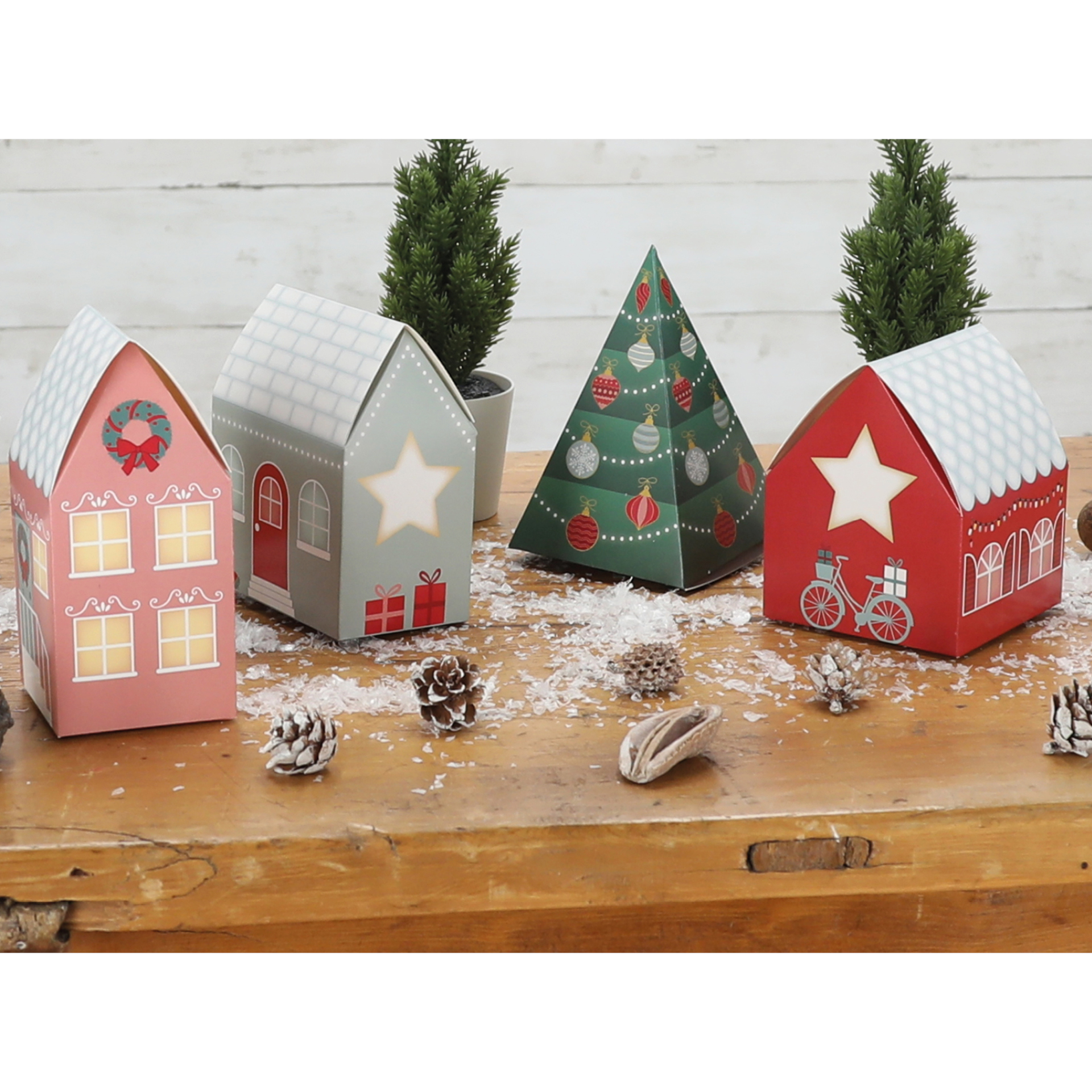 Bastelset "Adventskalender Adventshaus", 24-tlg.