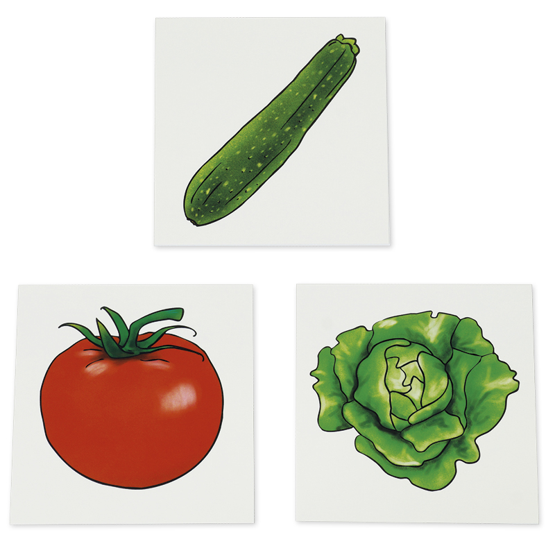 Cutiuța cu imagini "Vocabular" - fructe, legume, produse alimentare