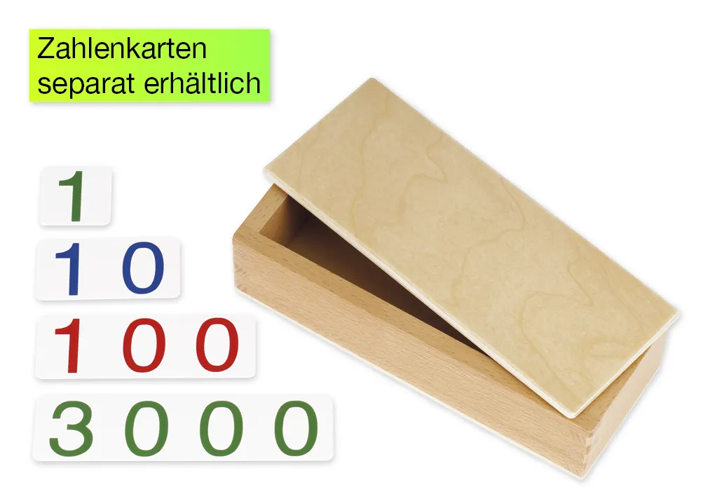 TimeTEX Kästchen für die kleinen Zahlenkarten "Montessori Premium"