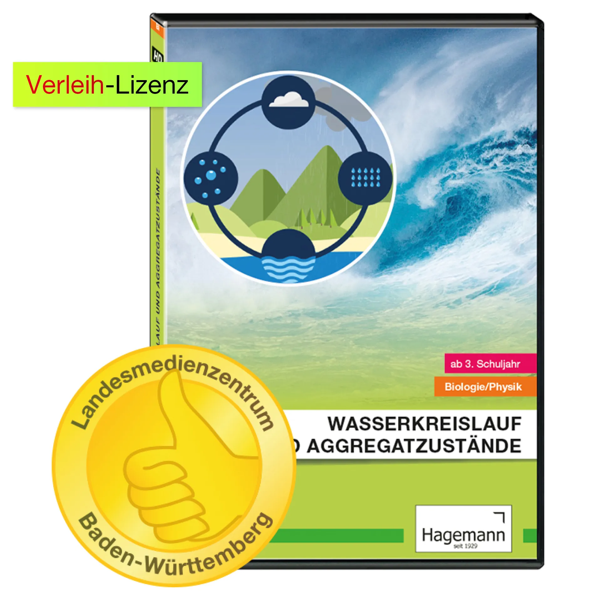 Didaktische DVD "Wasserkreislauf und Aggregatzustände", tabletfähig