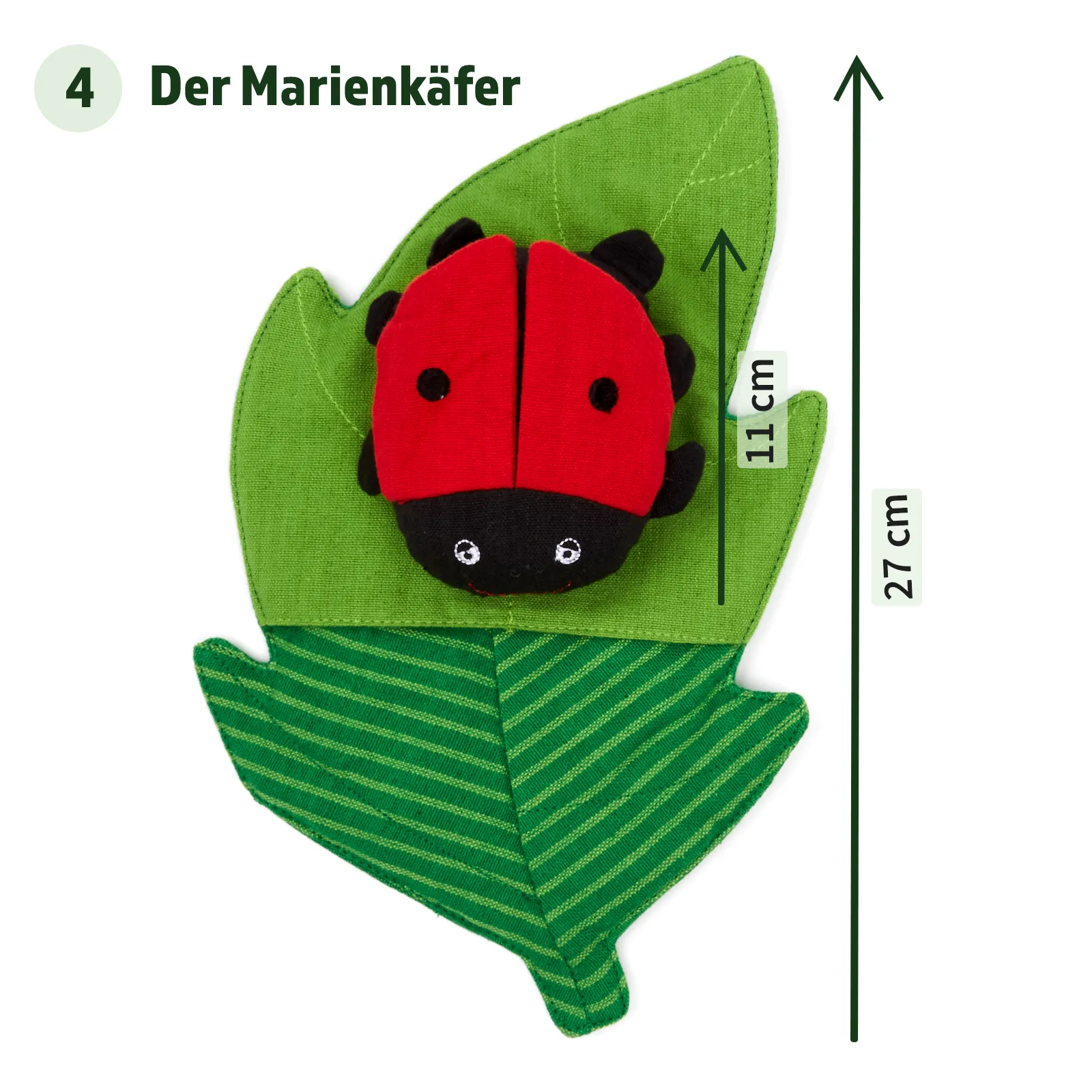 Wendepuppe "Lebenszyklus Marienkäfer", 4-tlg