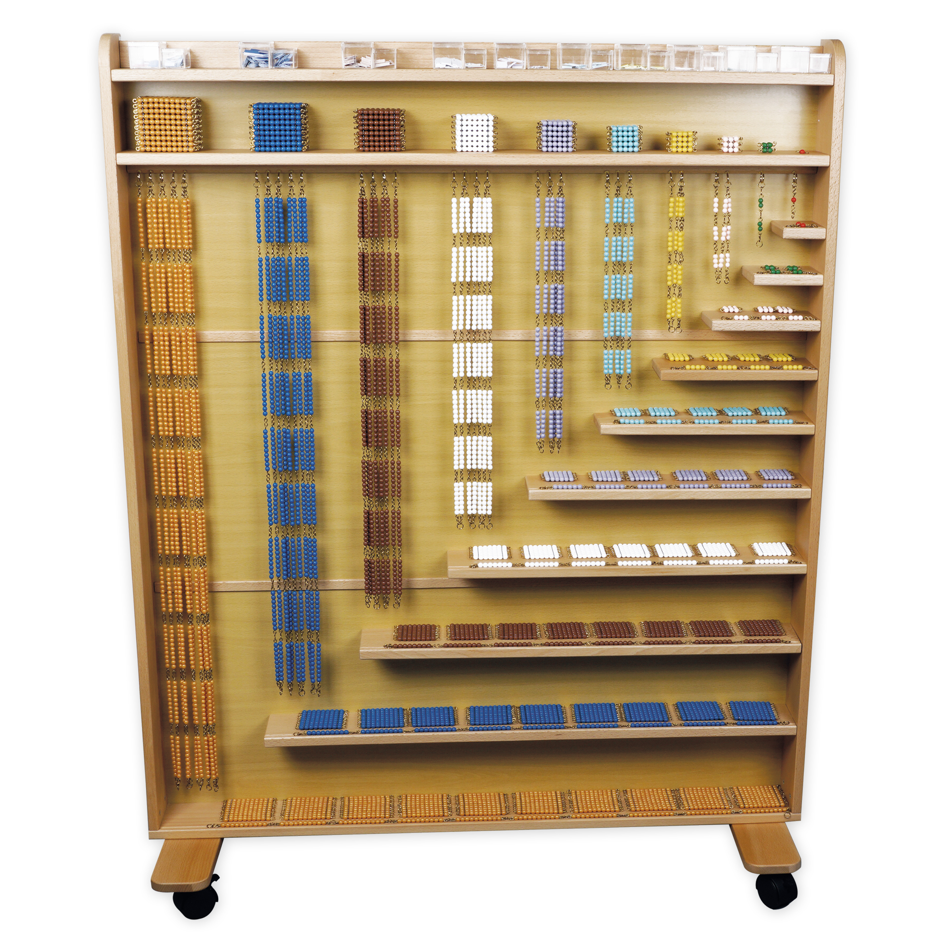 TimeTEX Set Perlenregal mit Perlen und Pfeilen "Montessori Premium"