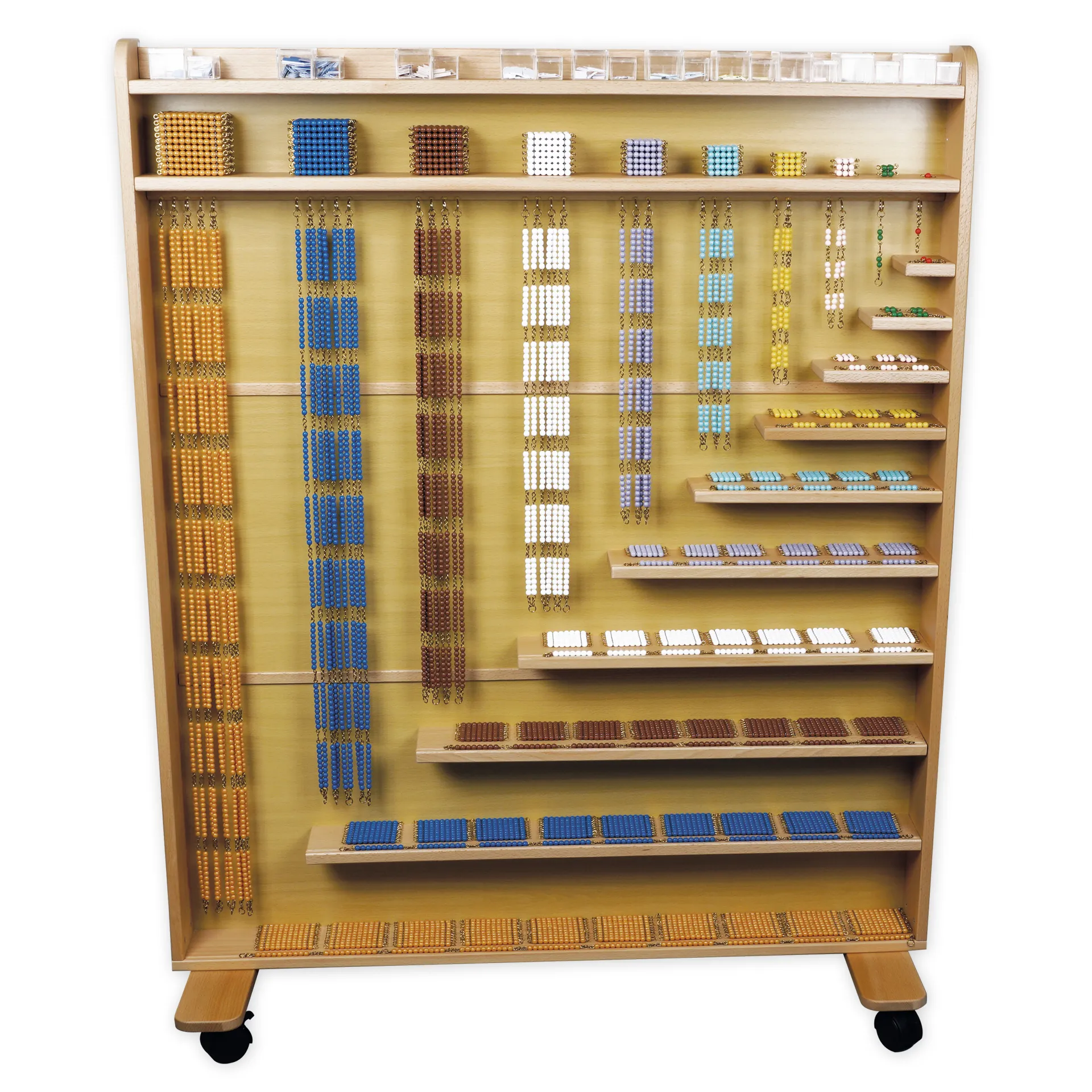 TimeTEX Set Perlenregal mit Perlen und Pfeilen "Montessori Premium"