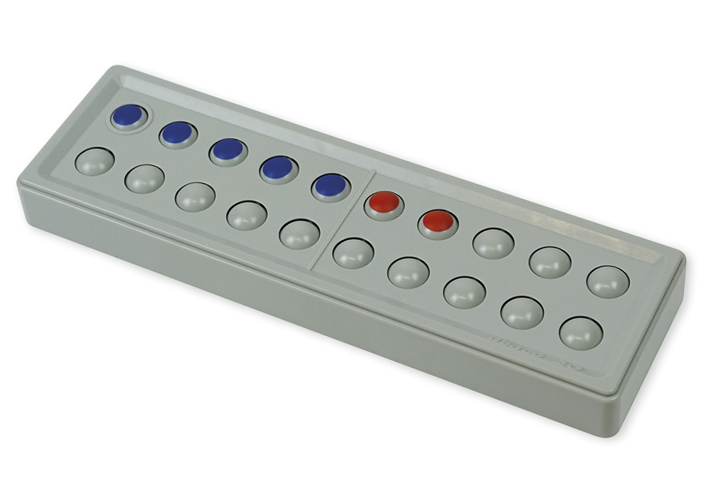 Hagemann ABACO 20 tricolor rot-blau-grau, Zähl- und Rechenrahmen