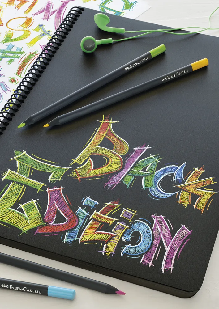 Faber-Castell Black Edition Buntstifte, 12 Stück