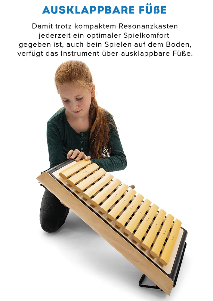 SONOR SMART Xylophon, Alt c1-a2 + fis1, b1, fis2, mit Schlägel, zum Stapeln, ASX 100 DE