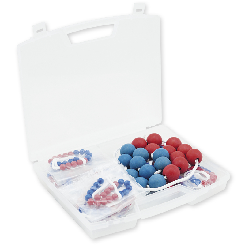 Set de classe 24 lacets élèves + 1 lacet démonstration, 20 perles rouges et bleues Set de classe 24 lacets élèves + 1 lacet démonstration, 20 perles rouges et bleues