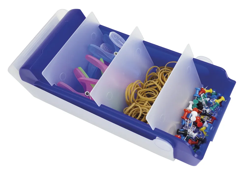 Cutie pentru fișe A7, din plastic, cu 100 de fișe liniate