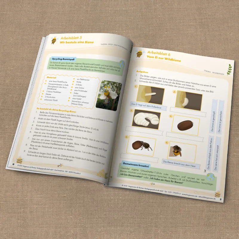 Stoff-Modell "Bienenstock", 7-tlg.