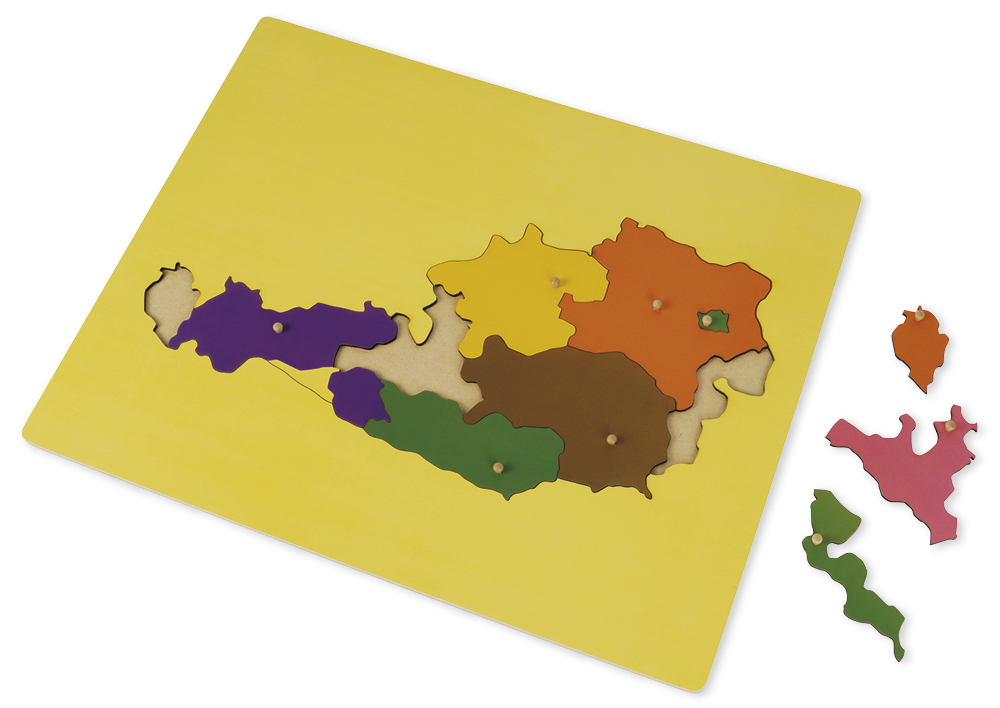 TimeTEX Puzzlekarte Österreich "Montessori Premium"
