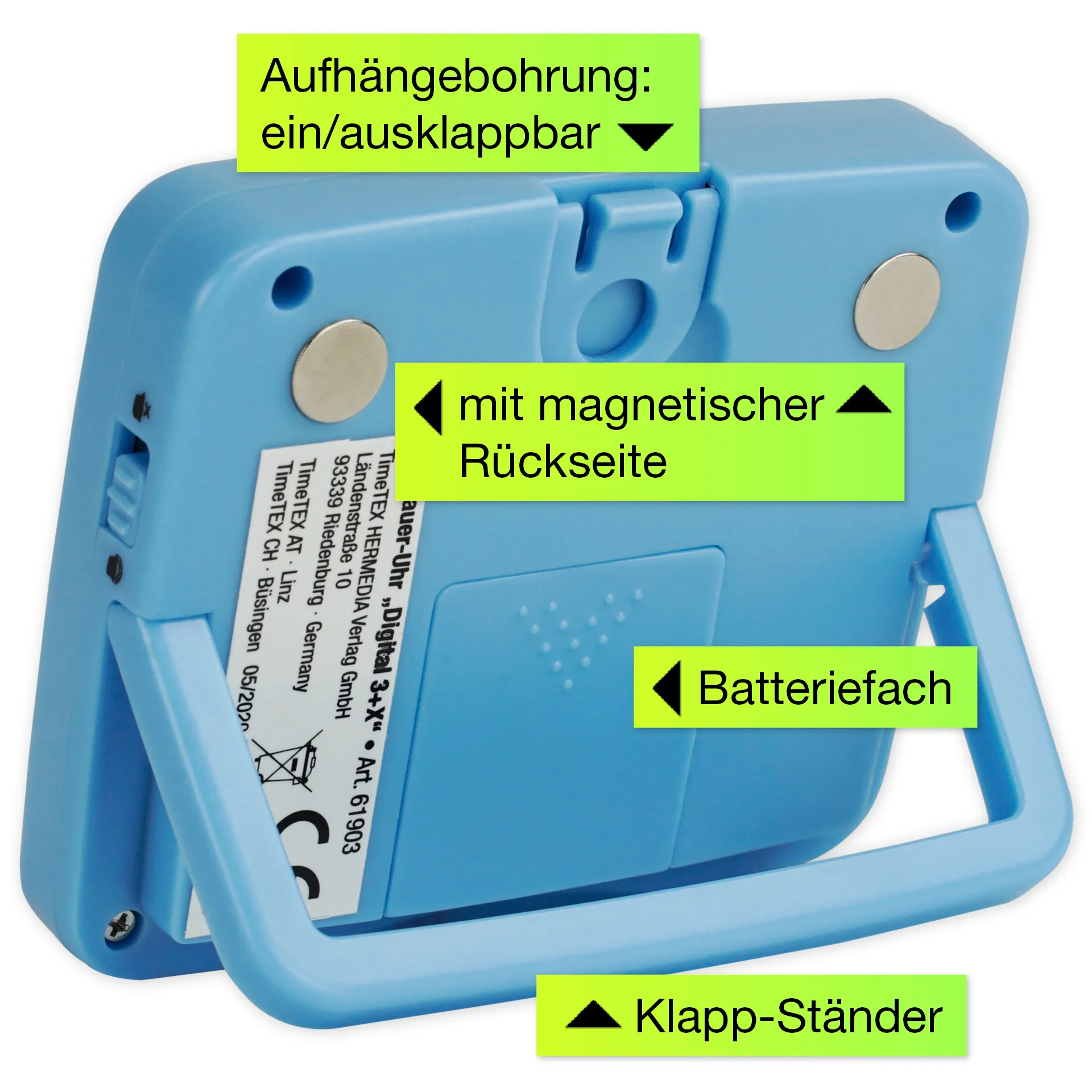 Zeitdauer-Uhr "Digital 3+X", 3 Fixzeiten Zeitdauer-Uhr "Digital 3+X", 3 Fixzeiten