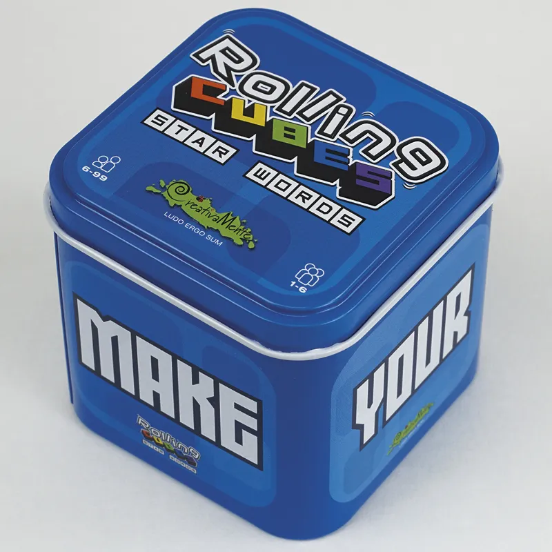 Würfel-Set "Rollende Würfel" Englisch, 13-tlg. in Box, aus Holz