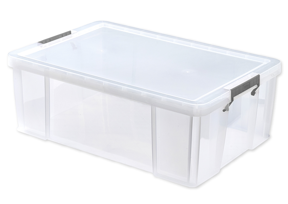 TimeTEX Kunststoffbox stapelbar, transparent, 51 Liter