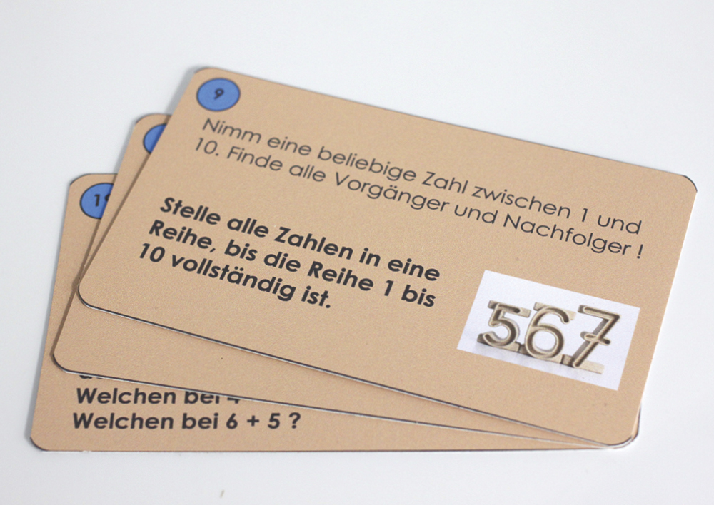 Uppgiftskort för att stapla nummer "number-to-number", 42 stycken.