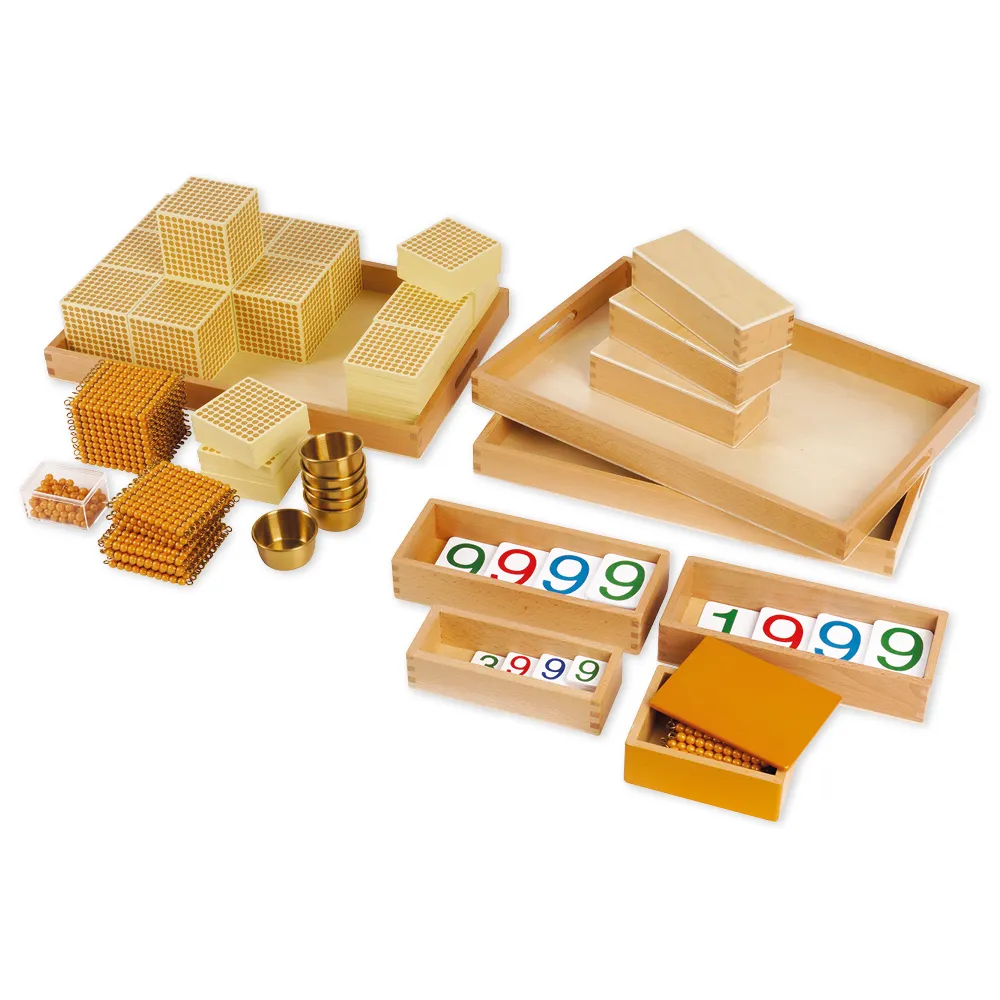 TimeTEX - Materialul cu mărgele aurii, set complet "Montessori Premium"