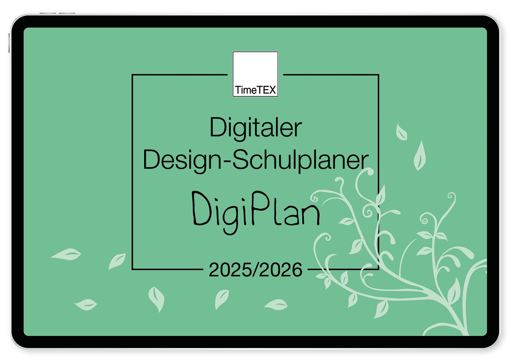 TimeTEX Digitaler Design-Schulplaner DigiPlan 2025/2026, mint