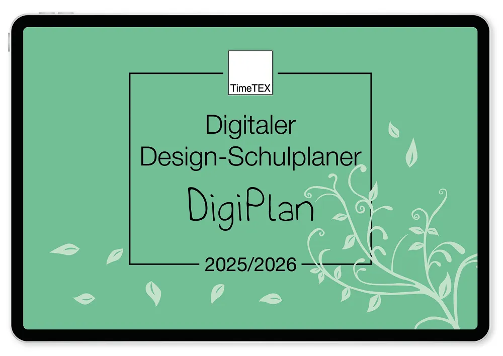 TimeTEX Digitaler Design-Schulplaner DigiPlan 2025/2026, mint