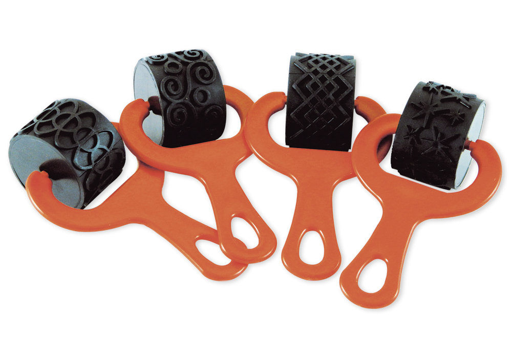 TimeTEX Muster-Gummirollen, 4-tlg.
