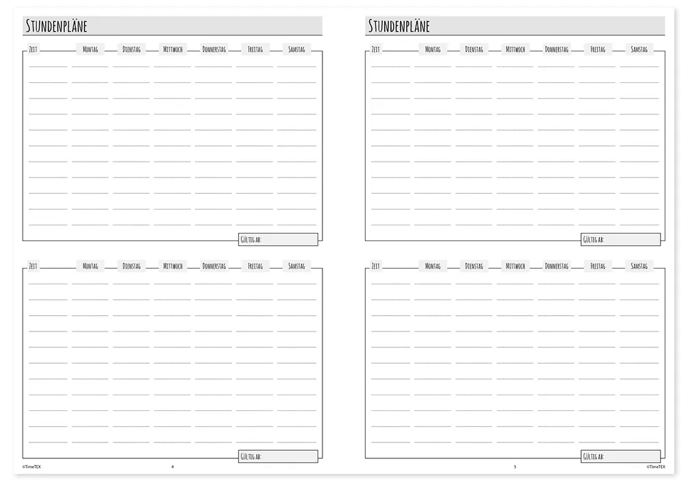 TimeTEX Semester-Planer A5