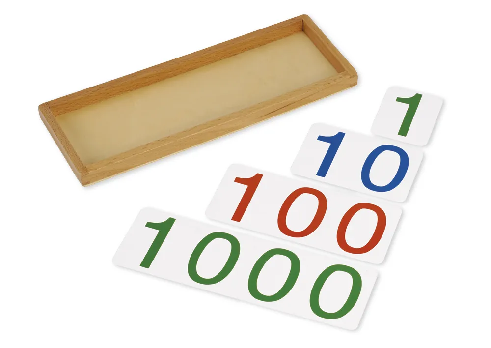 TimeTEX - Numerele 1-1000 pentru introducerea sistemului zecimal, în tăviță "Montessori Premium"