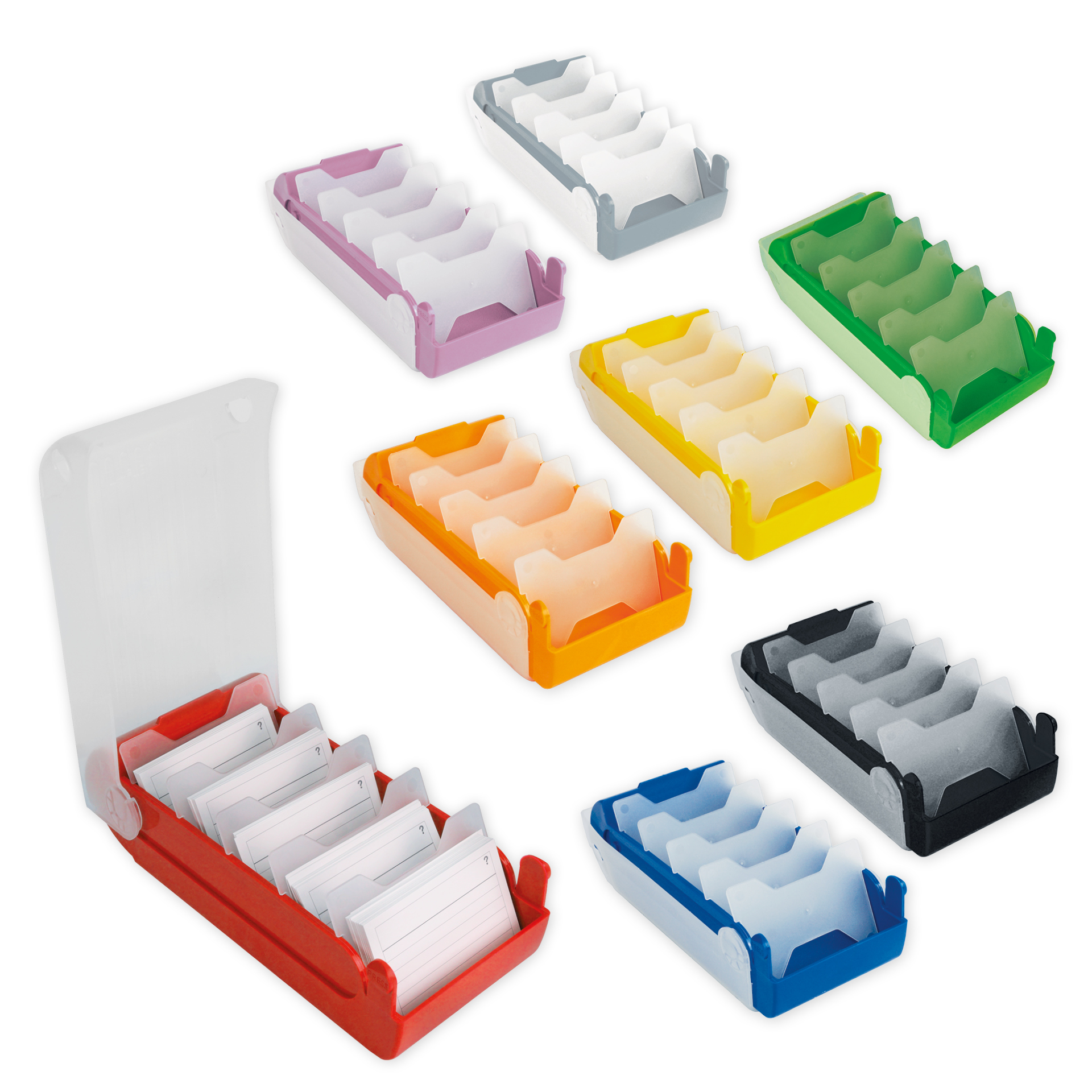 Lärlåda A8 plast med 100 inlärningskort