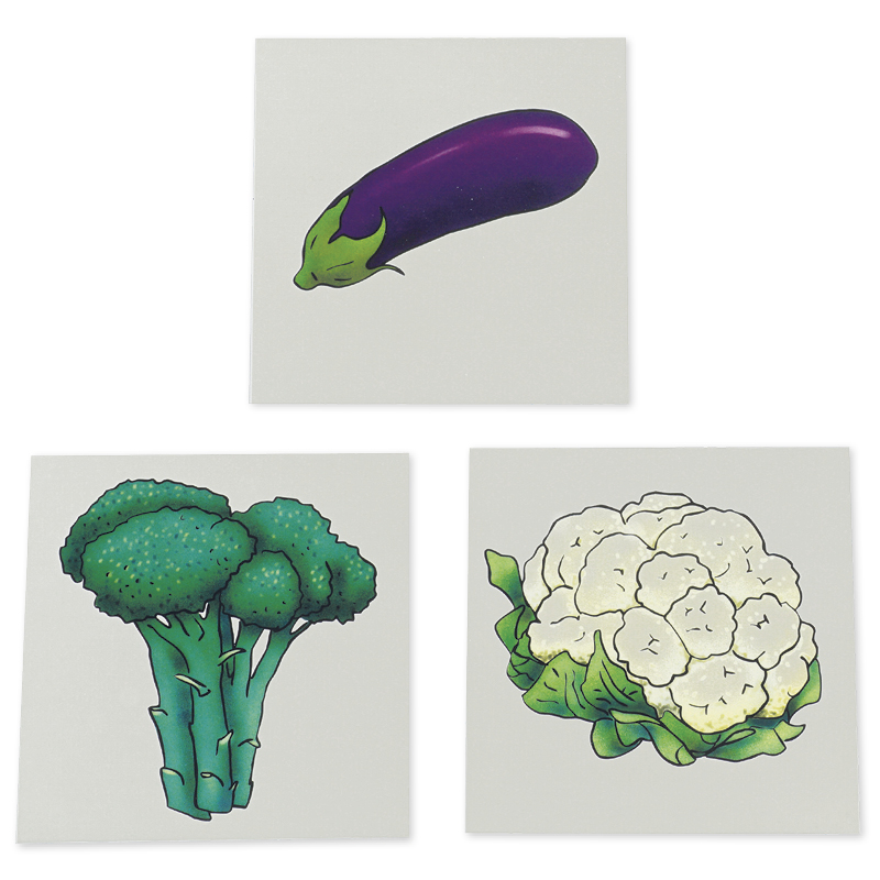 Cutiuța cu imagini "Vocabular" - fructe, legume, produse alimentare
