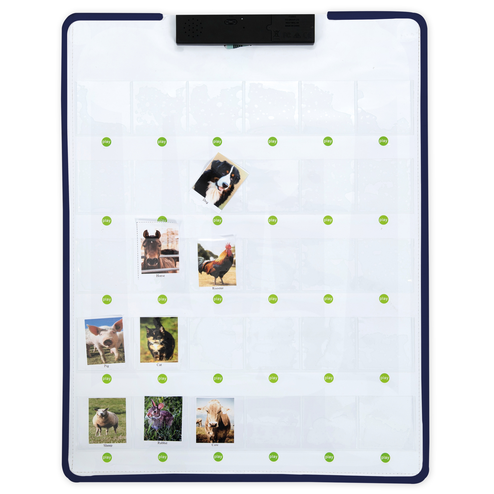 Interaktive Sprach-Rekorder-Tafel mit 30 Einstecktaschen