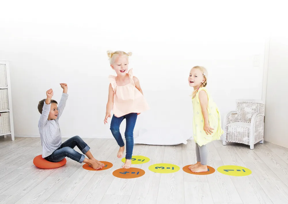 Stepping Stones mit Zahlen 1 bis 6, 12-tlg.